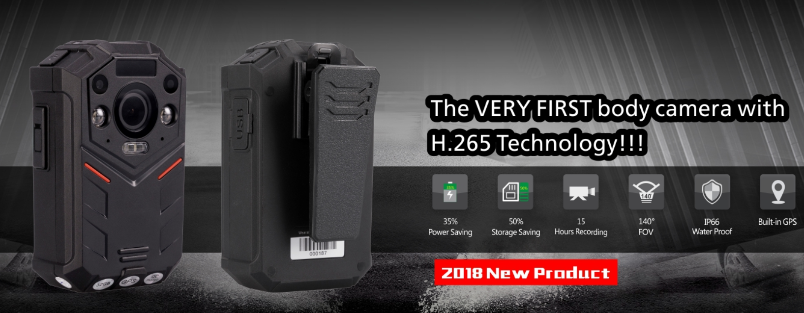 Multi функциональная видеокамера тела, полиция несенные камеры 2 метра сотрясает доказательство