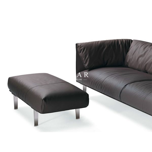 Italy Contemporary Simple Designed Modern Home Living Room Furniture Leather Sofa Set
