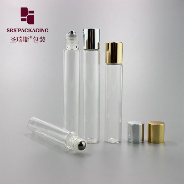 Cosmetic Mini Glass Roller Bottle Transparent Color 1ml 3ml 5ml 8ml 10ml