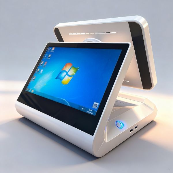 27/32 Inch Floor Standing Touch Screen Self Service Kiosk with 1920X1080 Resolution for Self Ordering and Interactive Use