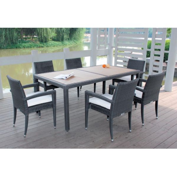 Outdoor furniture wicker dinning table--9071