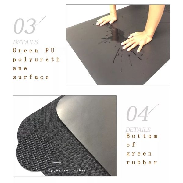 Resistencia amistosa los 68*183cm de la estera de la yoga de Eco del caucho natural de la PU de 5m m alta