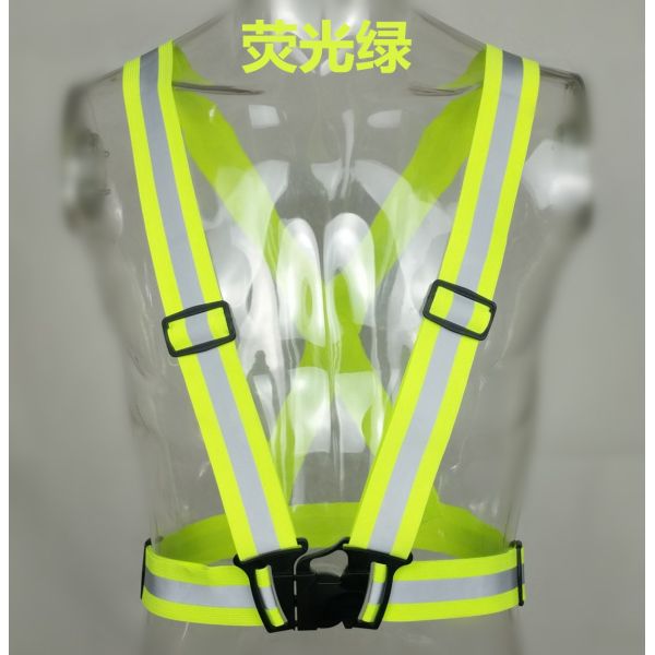 Wholesale Highlight Reflective Straps Night Running Riding Clothing Vest Adjustable Safety Vest Elastic Band