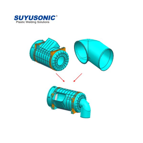 Machine de soudage à plaque chaude servo horizontale avec puissance de 12-25 KVA et battement de production 55S/1PCS pour le soudage plastique de précision