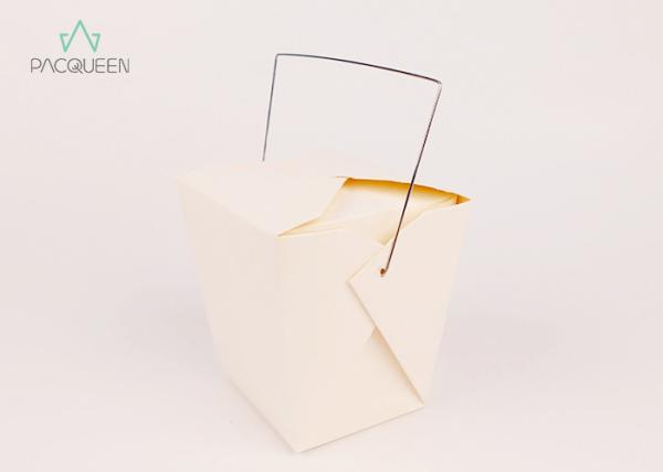 Restaurant Paper Takeaway Boxes Recyclable Takeaway Containers With Handle