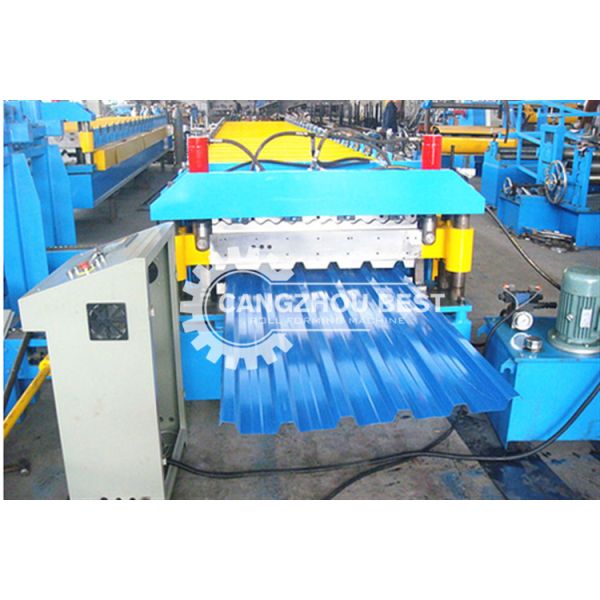 PLC control Trapezoid Metal Roof IBR Sheet Roll Forming Machine