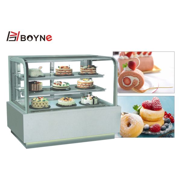 Japanese Style Three Layer Cake Freezer with Marble Base for bakery shop