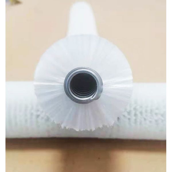 Щетка спирали ролика щетки мягкой белой щетинки нейлона PA66 белая для полируя машины