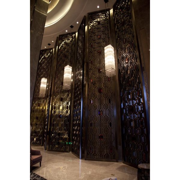 Custom Logos And Patterns Decorative Metal Mesh Durable Epoxy Coating