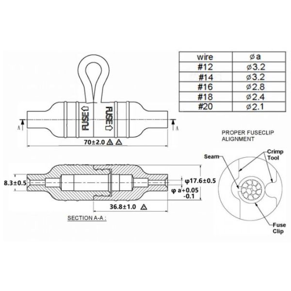 Yellow Orange Plastic Waterproof Inline Glass Fuse holder For 6 X 30mm Fuse