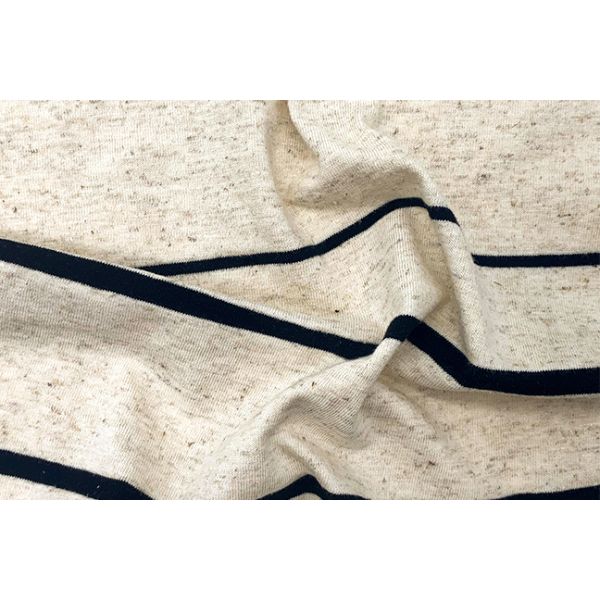 88% Cotton 12% Linen Fabric High End Jersey Knitted Fabric 220gsm