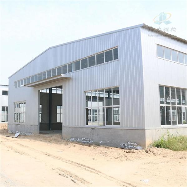 Prefab Steel Structure Warehouse with H-Section Beams and Sandwich Panels