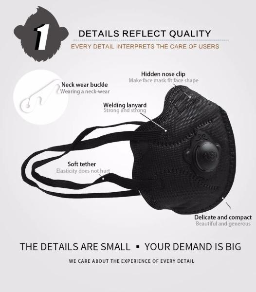 Asl  Ffp2 Dust Mask Easy Breathable  Light Weight Construction  Reduces Heat,