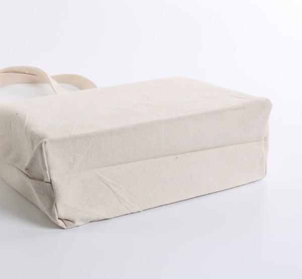 Heavy Duty Cotton Canvas Travel Tote Bag White / Beige / Black For Teenagers
