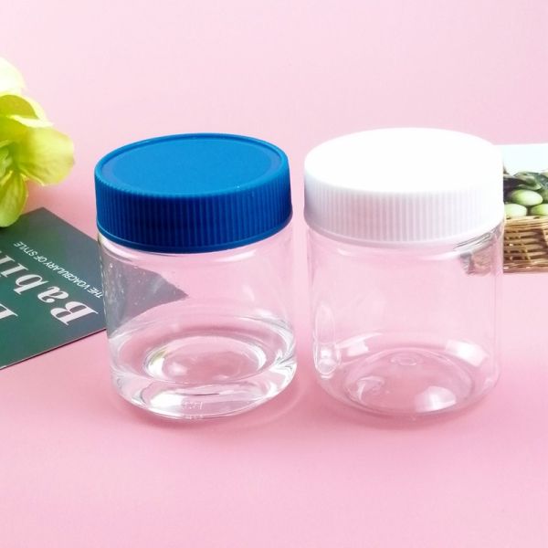 170g Peanut Butter Clear Food Grade Plastic Jars Screen Printing
