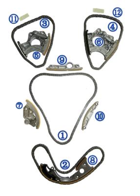 Conjunto cronometrando AUDI 3.0TFSI 06E109465Because da corrente