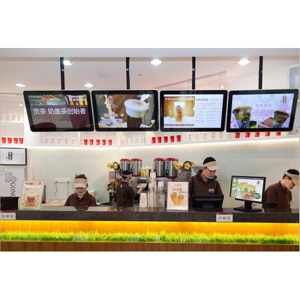 Indoor Commercial LCD Display Restaurant Digital Menu Boards Advertising Player