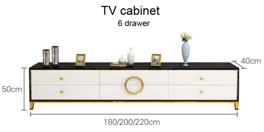 Stainless Steel TV Stand And Coffee Table Set Luxury Living Room Furniture