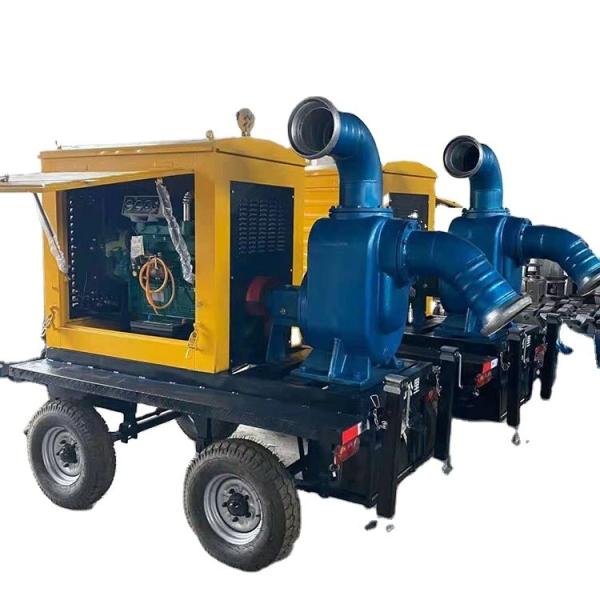 Self Priming Mobile Diesel Pump Truck Water Supply System for Farm Irrigation