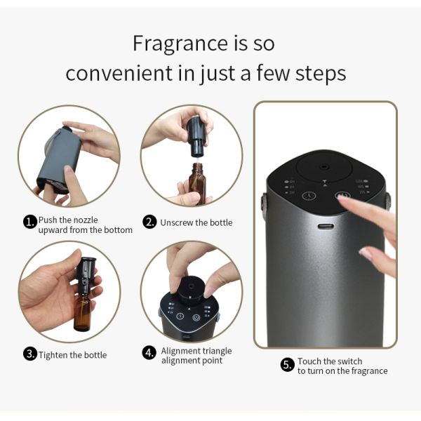 Compact 2000mAh Battery Operated Aroma Diffuser Portable Scent Diffuser Machine