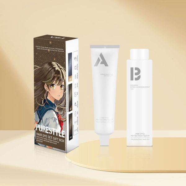 Home Hair Dye Set Ammonia Free Men Women Herbal Formula OEM Premium Hair Dye Factory  Supply
