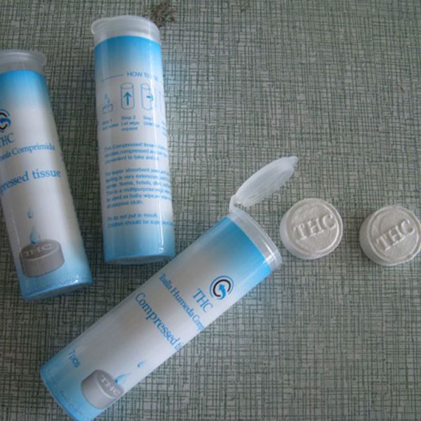 Facial Tissue Style Magic Tissue Non Woven Fabric Disposable Compressed Coin Tissue
