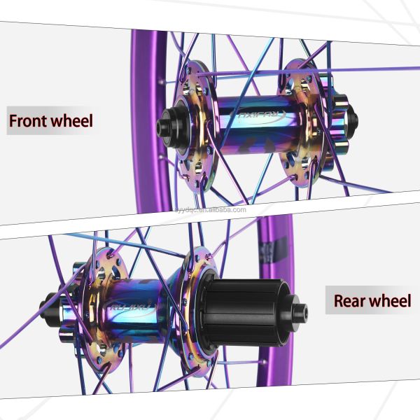 Purple 20 Inch Bike Wheelset Disc Brakes 20