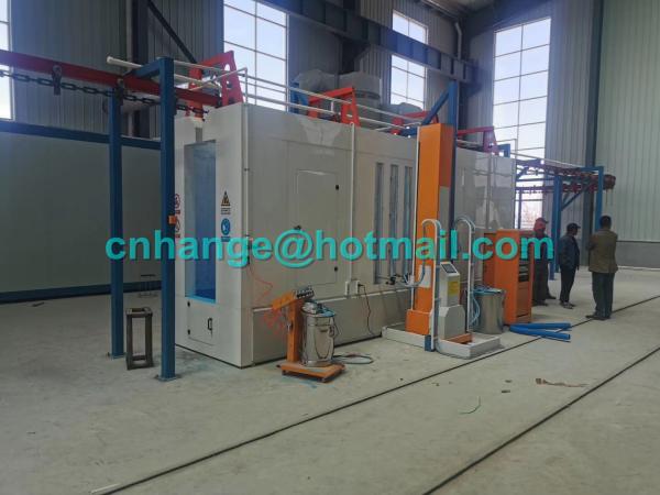 Monocyclone Automatic  Powder Coating Production Line For Steel Parts