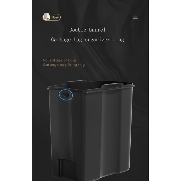 Bedroom Kitchen Trash Bin Household Pedal Type Narrow Slit square Stainless Steel Garbage Container Bin Dustbin