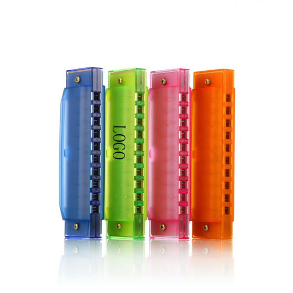 Plastic Ten Hole Harmonica Children Instruments Logo Customized