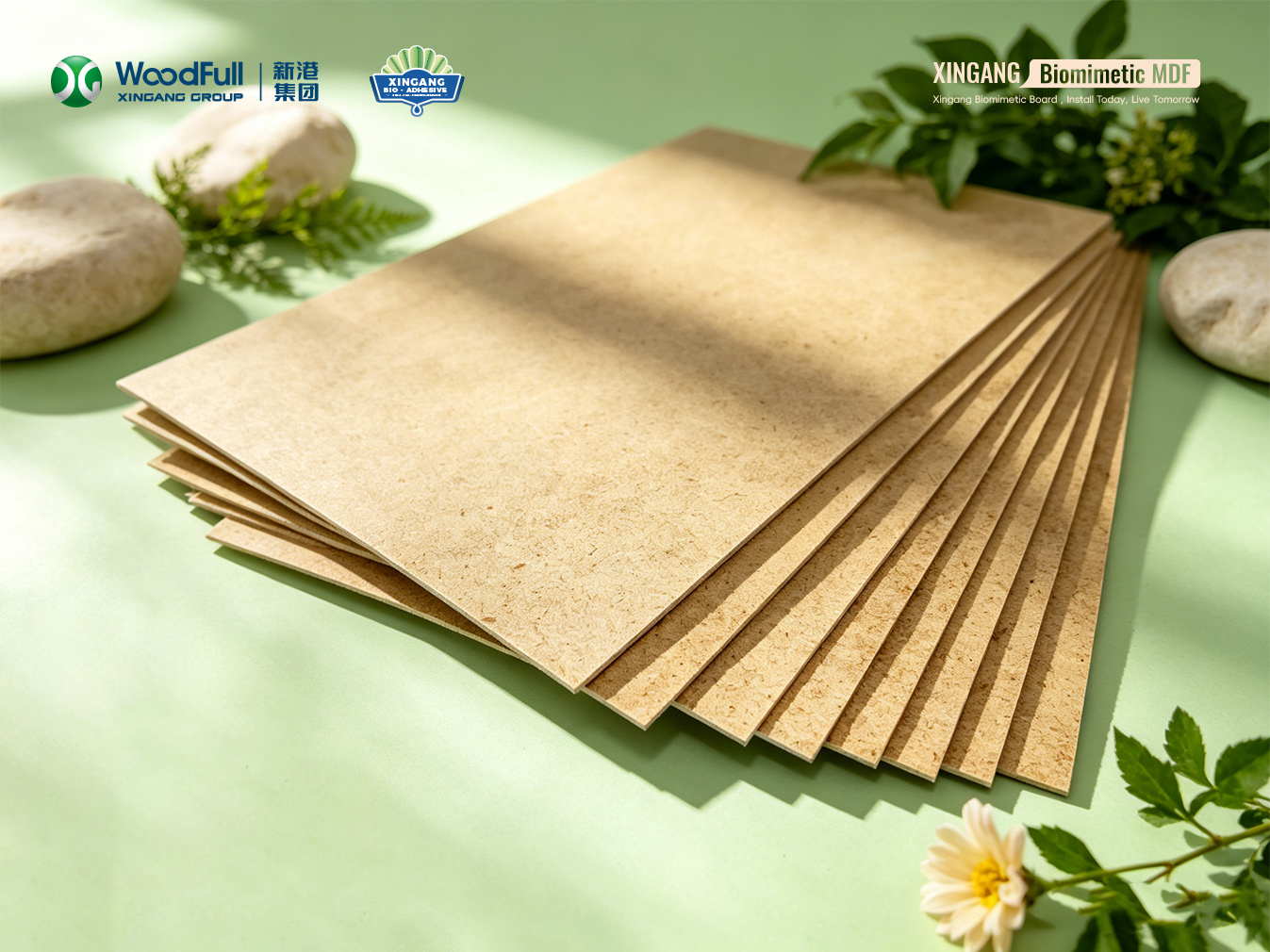 HENF Grade 680 kg/m³ Density 1220x2440mm MDF Furniture Board for Decoration
