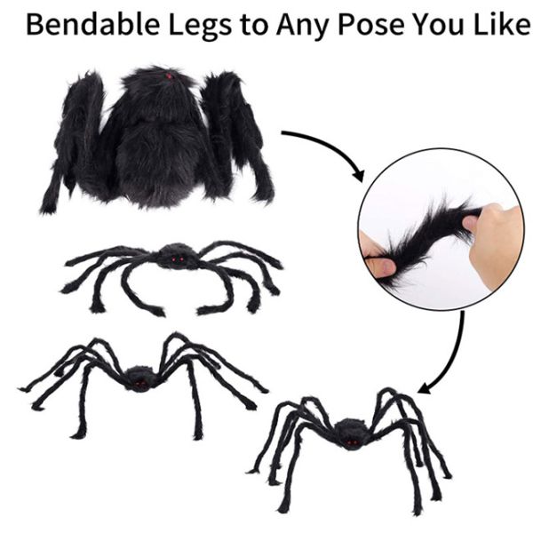 Паук пугающих орнаментов рождества хеллоуина масленицы виртуальный реалистический волосатый