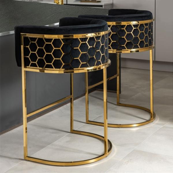 Modern Custom Living Room Seating Stainless Steel Bar Furniture with High Chrome Base