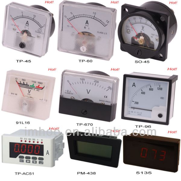 96 Moving Iron AC Voltmeter 3 Phase Current Voltage Frequency Meter