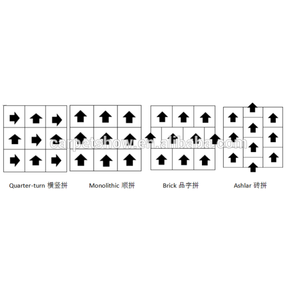 Washable 50x50cm PP Conference Room Commercial Carpet Tile with Pile Weight 520g/sqm