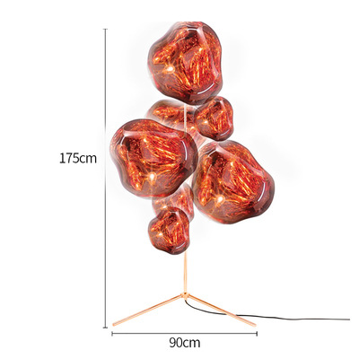 Postmodern Creative Melt floor lamps Acrylic LED lamp Lava Irregular Standing tripod lamp(WH-MFL-30)