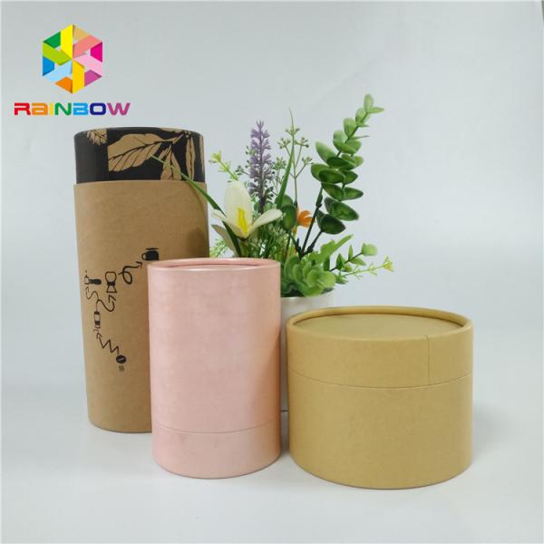 Green Tea Medicine Tablet Packaging Composite Push Up Paper Tube Logo Customized