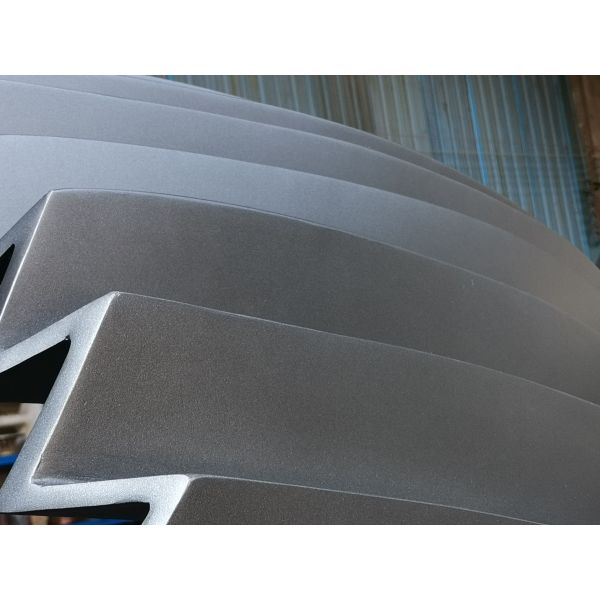 Wave Folding Outdoor Metal Art Sculpture , Pool Installation Stainless Steel Metal Sculpture