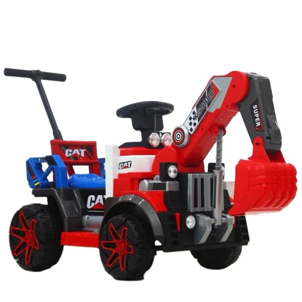 G.W. N.W 15KG/12KG LED Colorful Headlights 6v All-electric Construction Truck Car for Kids