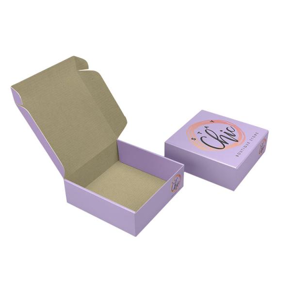 Small Durable Apparel Packaging Boxes Corrugated Cardboard Square Shipping Box