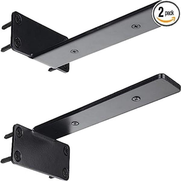 Heavy Duty Cast Iron Shelves Brackets for Griddle Caddy Industrial Rustic Design