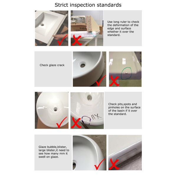 Падение большого американского стандарта прямоугольное в Bathroom 900mm раковин тщеты