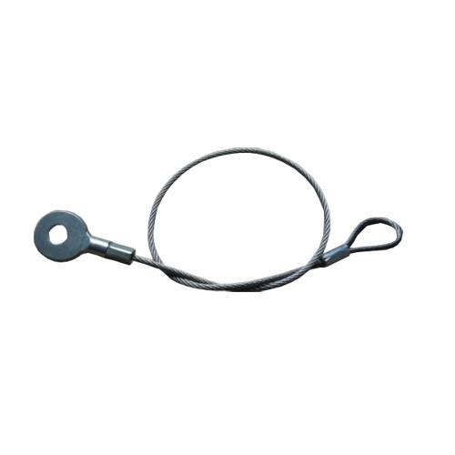 Stainless Steel Cable Lanyard Plastic Coated With Loop And Eyelet Terminal Ends