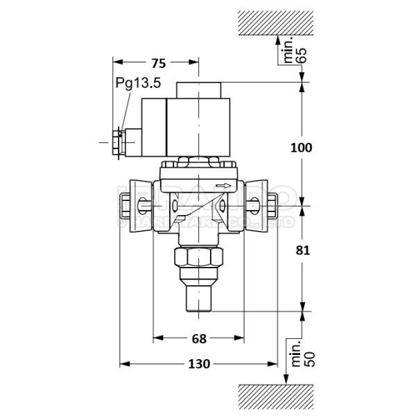 Размер EVRA 15 Тип клапан EVRAT 15 032F6216 Danfoss соленоида амиака для рефрижерации