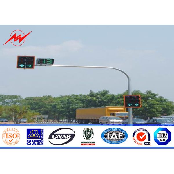 толщина Поляка 3mm уличного света движения 6m одиночным гальванизированная кронш