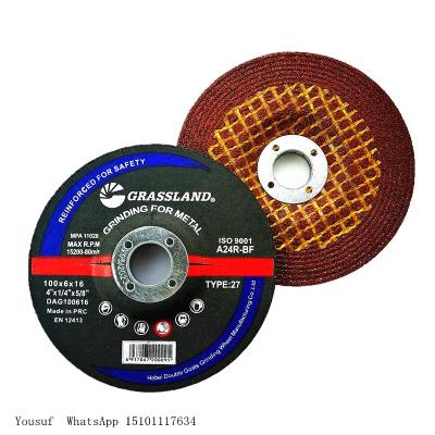 80m/S Metal Steel 4 100 X 6 X 16mm Abrasive Grinding Wheel For Angle Grinder