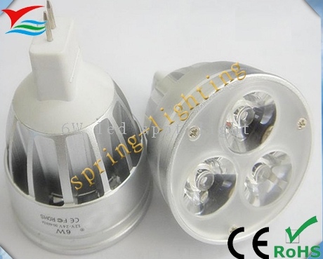 High brightness MR16 / E27 / Gu10 5500 - 6500K 35000hr LED spot lamps Ce & RoHs approval