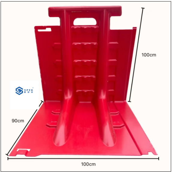 Height 100cm red ABS plastic anti-UV coating flood barrier