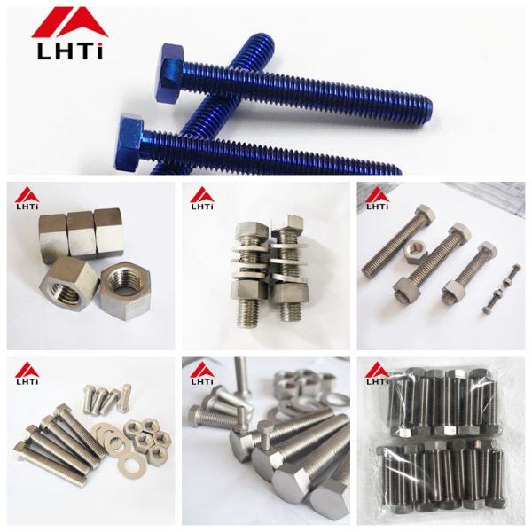 Chemical Industry Hexagon bolt DIN933 Gr2 Titanium Bolts Nuts