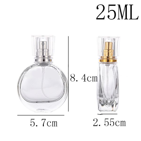 флаконы духов пустого бесцветного стекла 25ml Refillable с атомизатором брызг